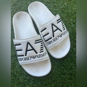 EA7 Emporio Armani Beachwear Sliders White